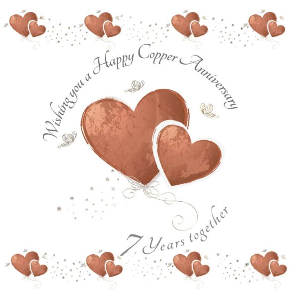 Wishing you a Happy Copper Anniversary Greeting Card