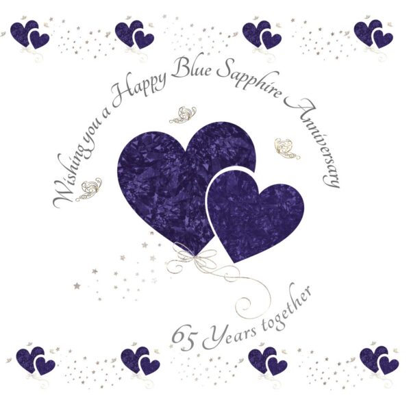 Wishing you a Happy Blue Sapphire Anniversary Greeting Card