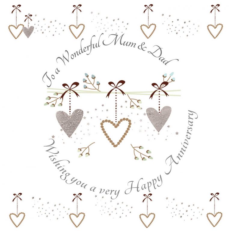 To a Wonderful Mum & Dad Anniversary Greeting Card