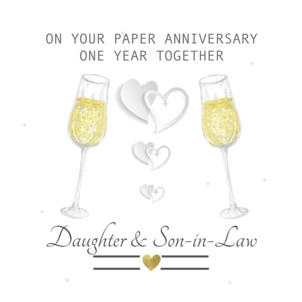 On Your Paper Anniversary Daughter & Son In Law Greeting Card