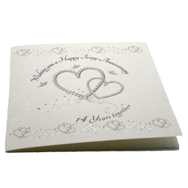 Wishing you a Happy Ivory Anniversary Greeting Card - Image 2
