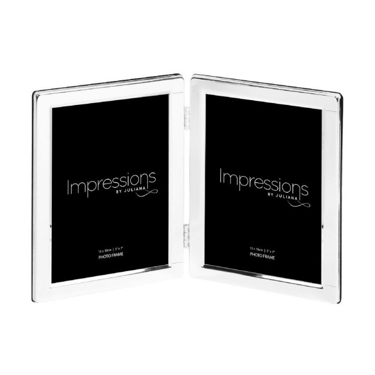 Impressions Silver plated Double 5" x 7" Photo frame