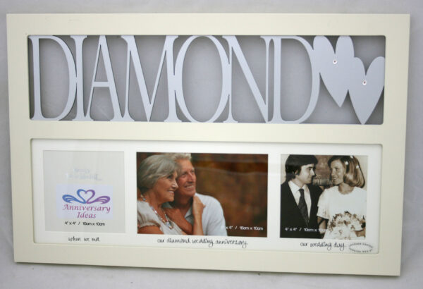 Diamond Wedding 60th Anniversary Gift Multi Photo Frame