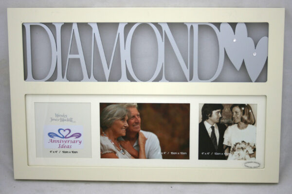 Diamond Wedding 60th Anniversary Gift Multi Photo Frame