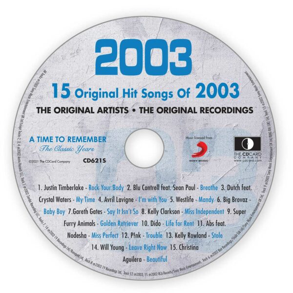 CD 2003 with track list