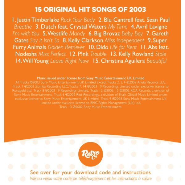 22nd Anniversary Card with Original Hit Music of 2003. A Time to Remember, The Classic Years. - Image 5