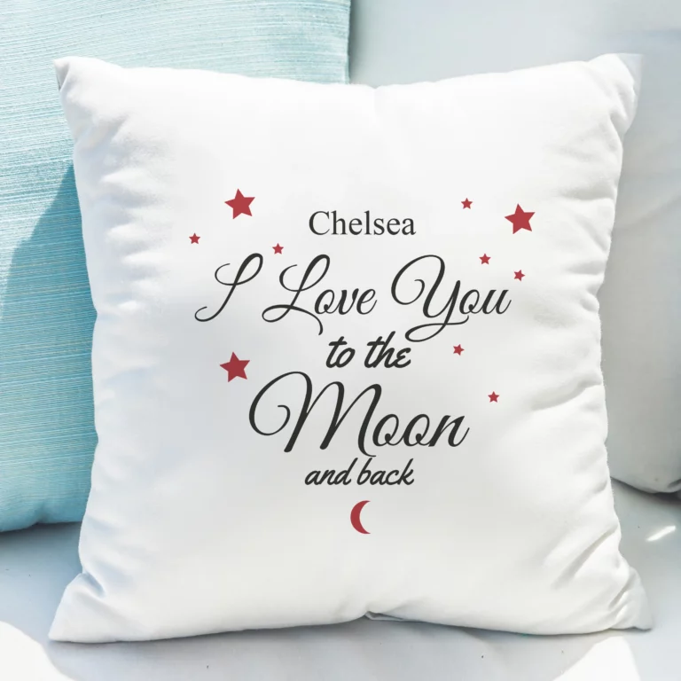 Love You To The Moon & Back Personalised Cushion Cover