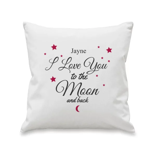 Love You To The Moon & Back Personalised Cushion Cover - Image 2