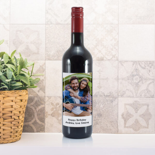 Personalised Photo Red Wine