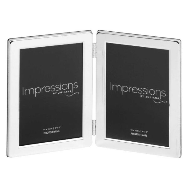 Impressions Silver plated Double 6" x 4" Photo Frame.