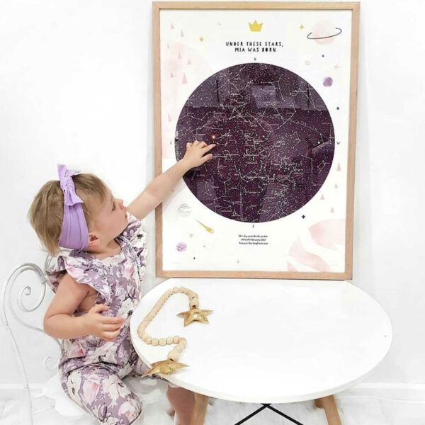 The original custom Star Map when born