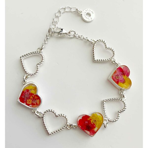 Eternal Flower Hearts Silver plated Bracelet by equilibrium