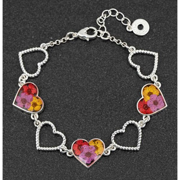 Eternal Flower Hearts Silver plated Bracelet by equilibrium