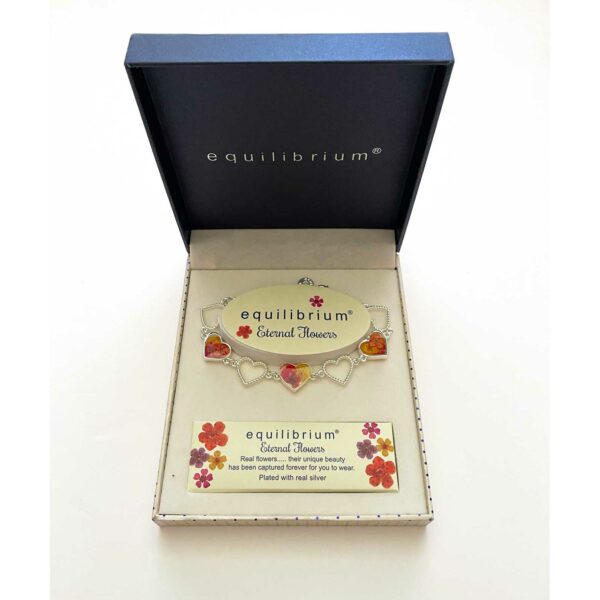 Eternal Flower Hearts Silver plated Bracelet by equilibrium boxed