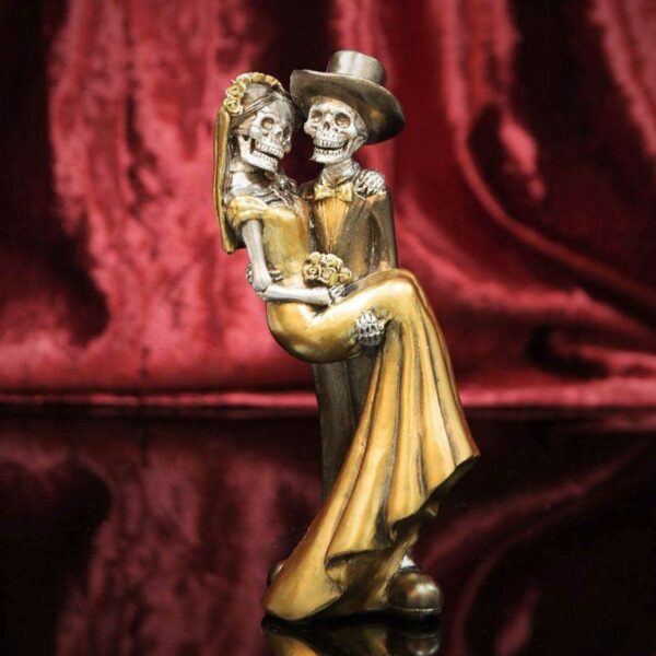 Day of the Dead - Bronze Newlywed Couple Bronze colour Figurine - 20cm tall 63044