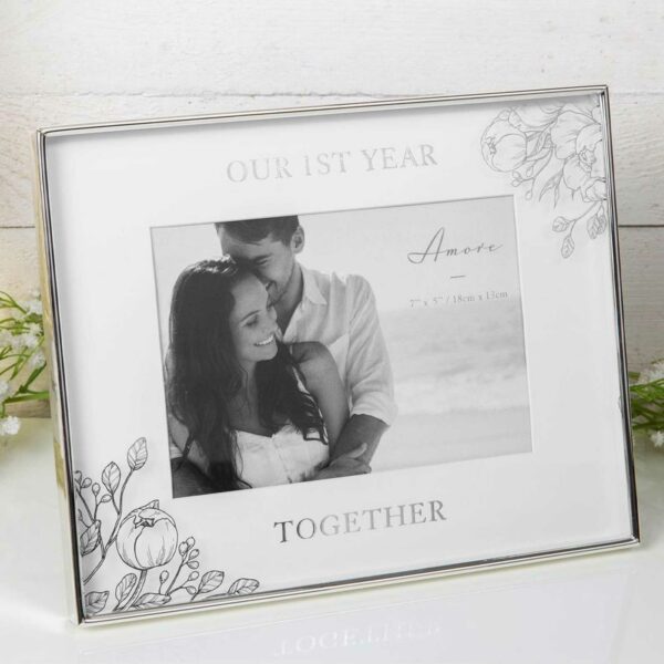 1st Anniversary Together Amore Photo Frame 5" x 7"