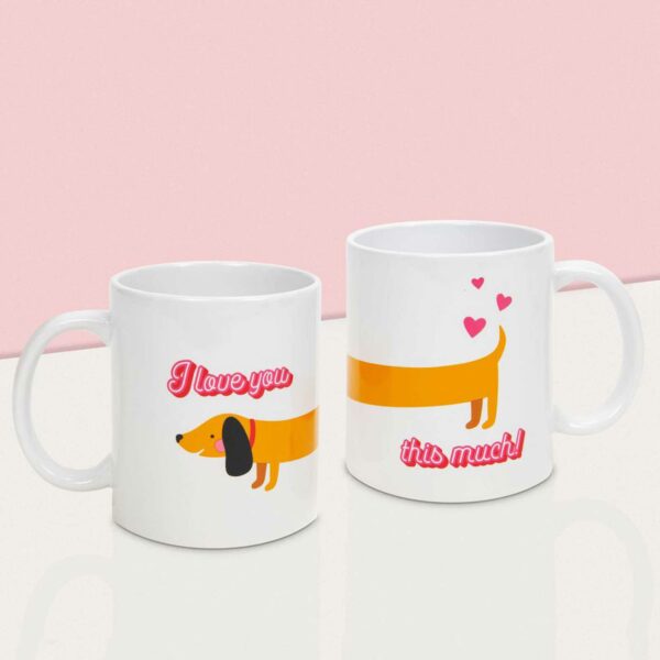 Now or Never - Sausage Dog Romantic Mugs Gift Set