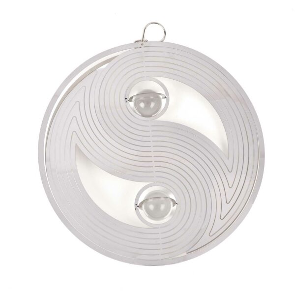 COUNTRY LIVING YIN AND YANG GARDEN SPINNER WITH CRYSTAL