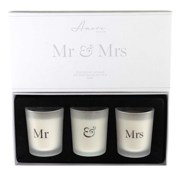 Amore Mr & Mrs Scented Votive Candle Gift Set