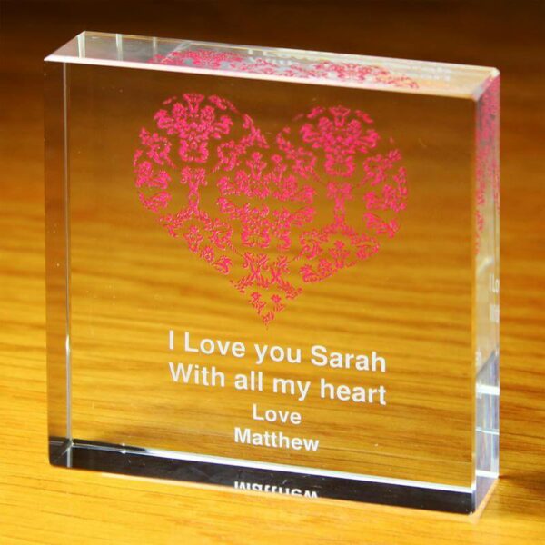 Personalised Ruby Wedding Anniversary Crystal Token
