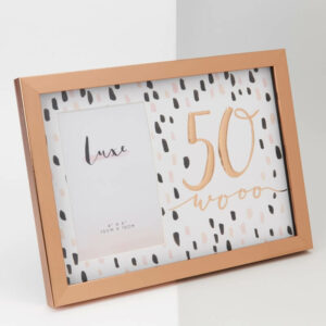 Rose Gold 50th Birthday Picture Frame