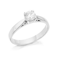 Platinum Diamond Solitaire Ring - 1/2ct - Certificated