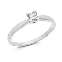 Platinum Princess Cut Diamond Solitaire Ring - 20pts - AGI Certificated