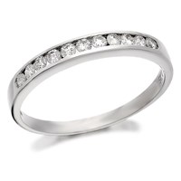 Platinum Diamond Half Eternity Ring - 1/4ct