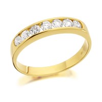 18ct Gold Diamond Half Eternity Ring - 1/2ct