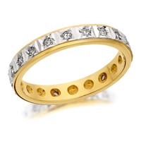 9ct Gold Two Colour Diamond Full Eternity Ring - 1/4ct