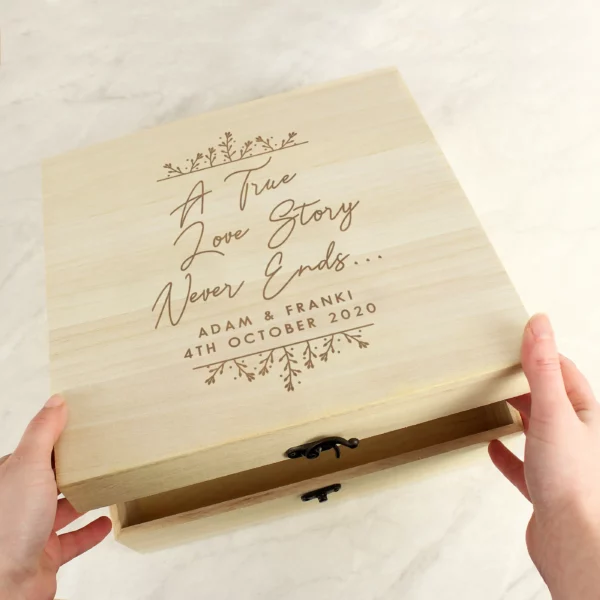 True Love Story Personalised Memory Box - Image 3