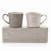 Amore Set Of 2 Grey & White Stoneware Mugs - 10 Wonderful Years Together - Image 2