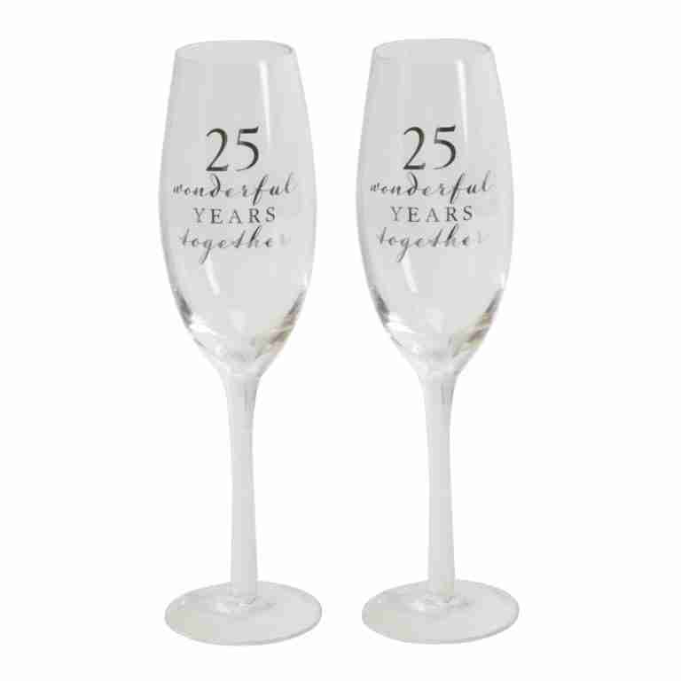Amore 25th Anniversary Champagne Flute set