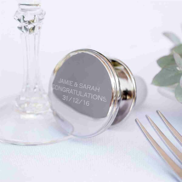 Personalised Silver Wine Stopper