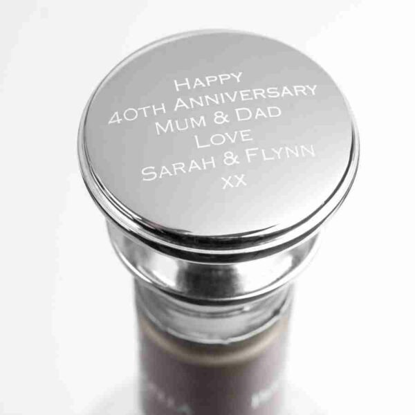 Personalised Silver Wine Stopper