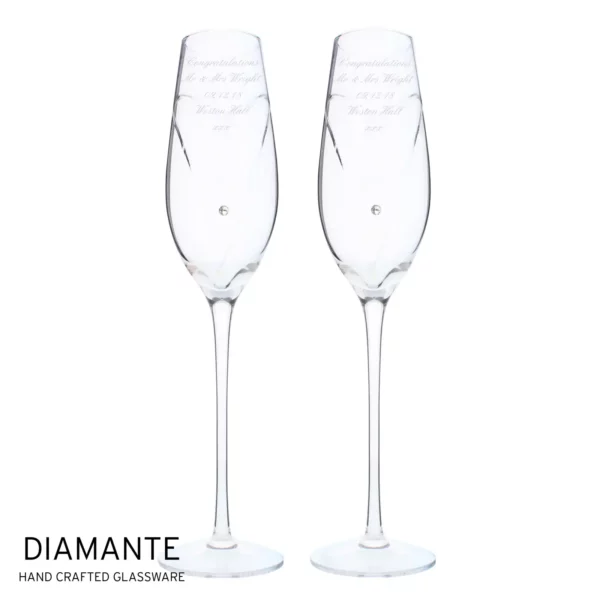 Personalised Swarovski Heart Flutes - Image 6