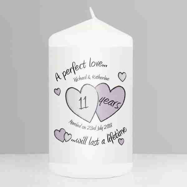 A Perfect Love Anniversary Pillar Candle