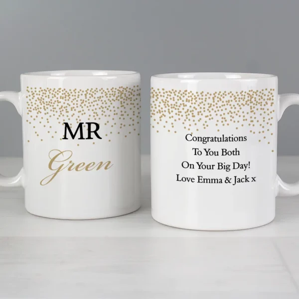 Personalised Gold Confetti Mug Set of Two - Image 6