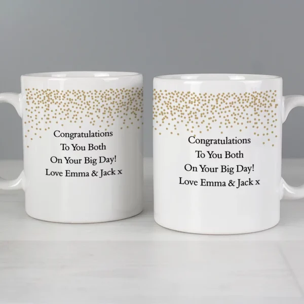 Personalised Gold Confetti Mug Set of Two - Image 4