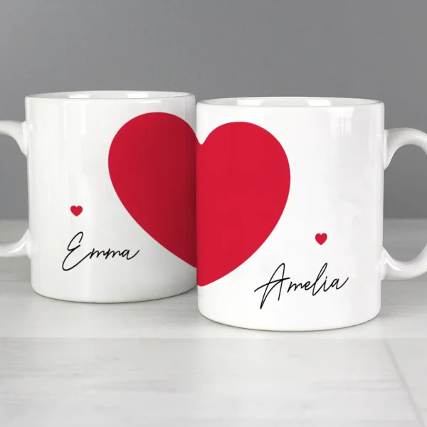 Personalised Two Hearts Mug Set - Image 2