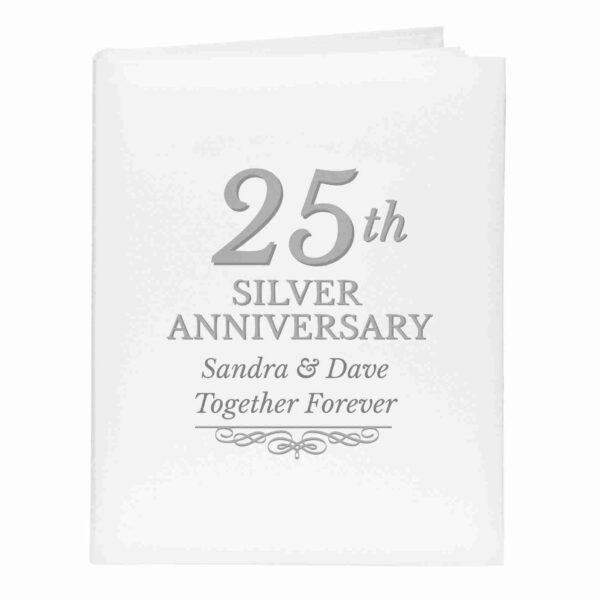 25th Silver Anniversary Traditional Photo Album, free personalisation - Image 2