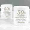 50th Golden Anniversary Mug Set showing love from message