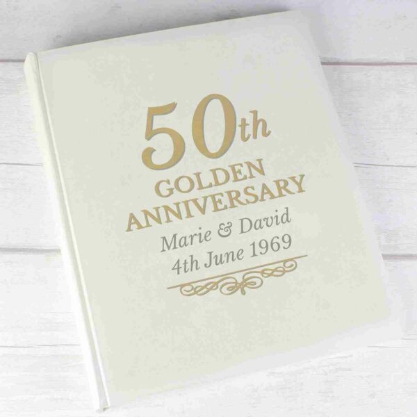 50th Golden Anniversary Traditional Photo Album, free personalisation - Image 3
