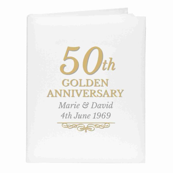 50th Golden Anniversary Traditional Photo Album example wedding date 1