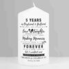 Inspirational Anniversary Pillar Candle wedding date