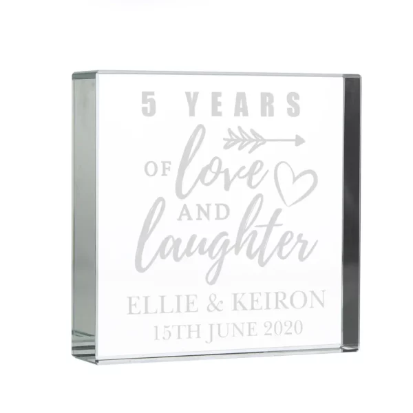 Personalised Anniversary Crystal Token Paperweight - Image 4