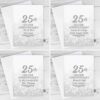 Printed 25th Silver Anniversary Card, free personalisation - Image 3