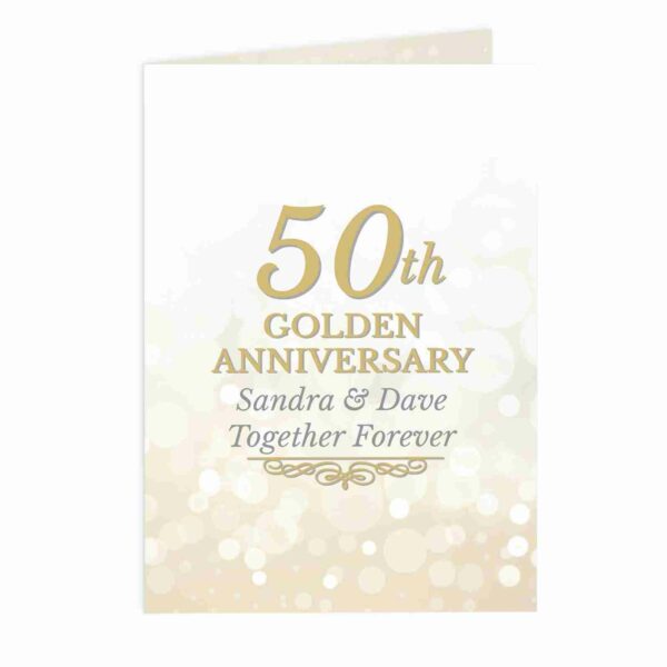 Printed 50th Golden Anniversary Card together forever