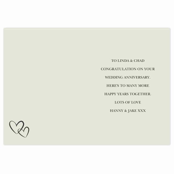 Printed Anniversary Card, free personalisation - Image 5