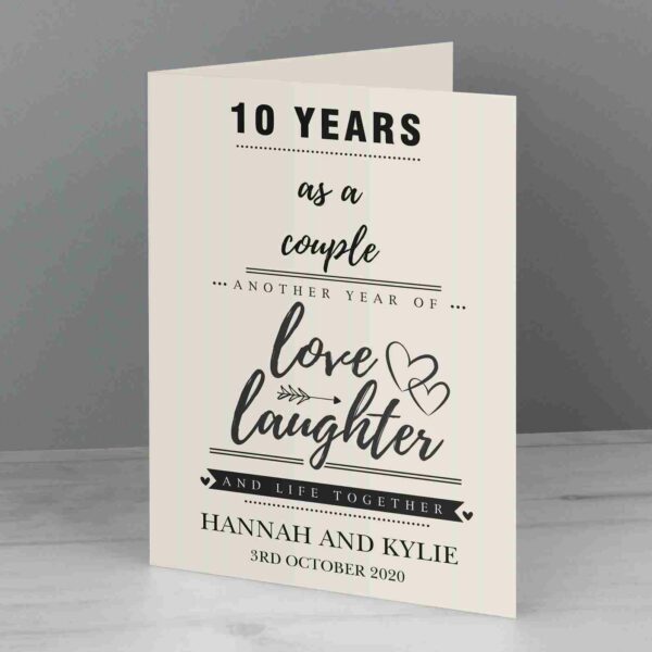 Printed Anniversary Card, free personalisation - Image 3